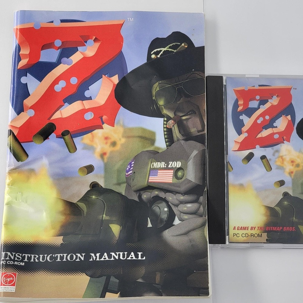 Z (PC, 1996) Virgin Interactive Entertainment Game By Bitmap Bros. + Manual Vtg